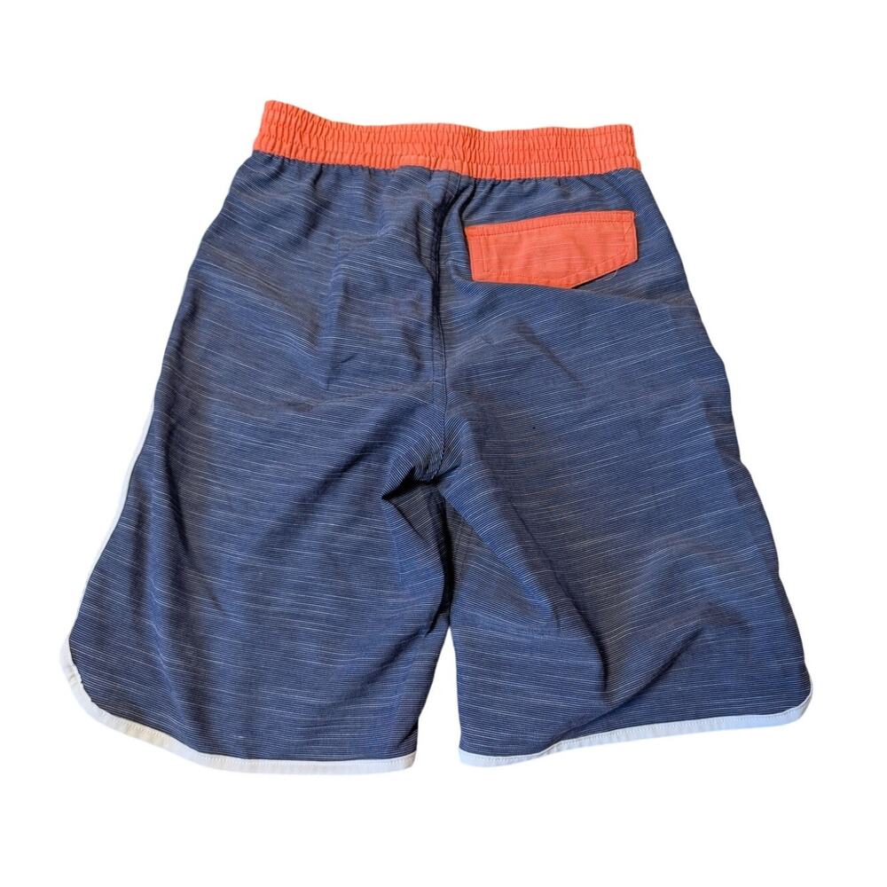 Hanna Andersson Boys Blue Orange Sunblock Athletic Beach Board Swim Shorts 6-7 - Picture 2 of 7